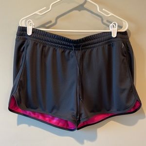 Dark grey with pink liner Danskin athletic shorts